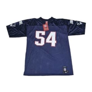 Tedy Bruschi New England Patriots #54 NFL Players Jersey Blue Mens XL 00s